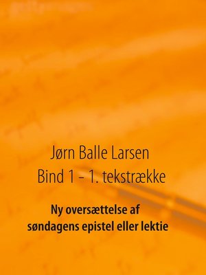 cover image of Ny oversættelse af søndagens epistel eller lektie